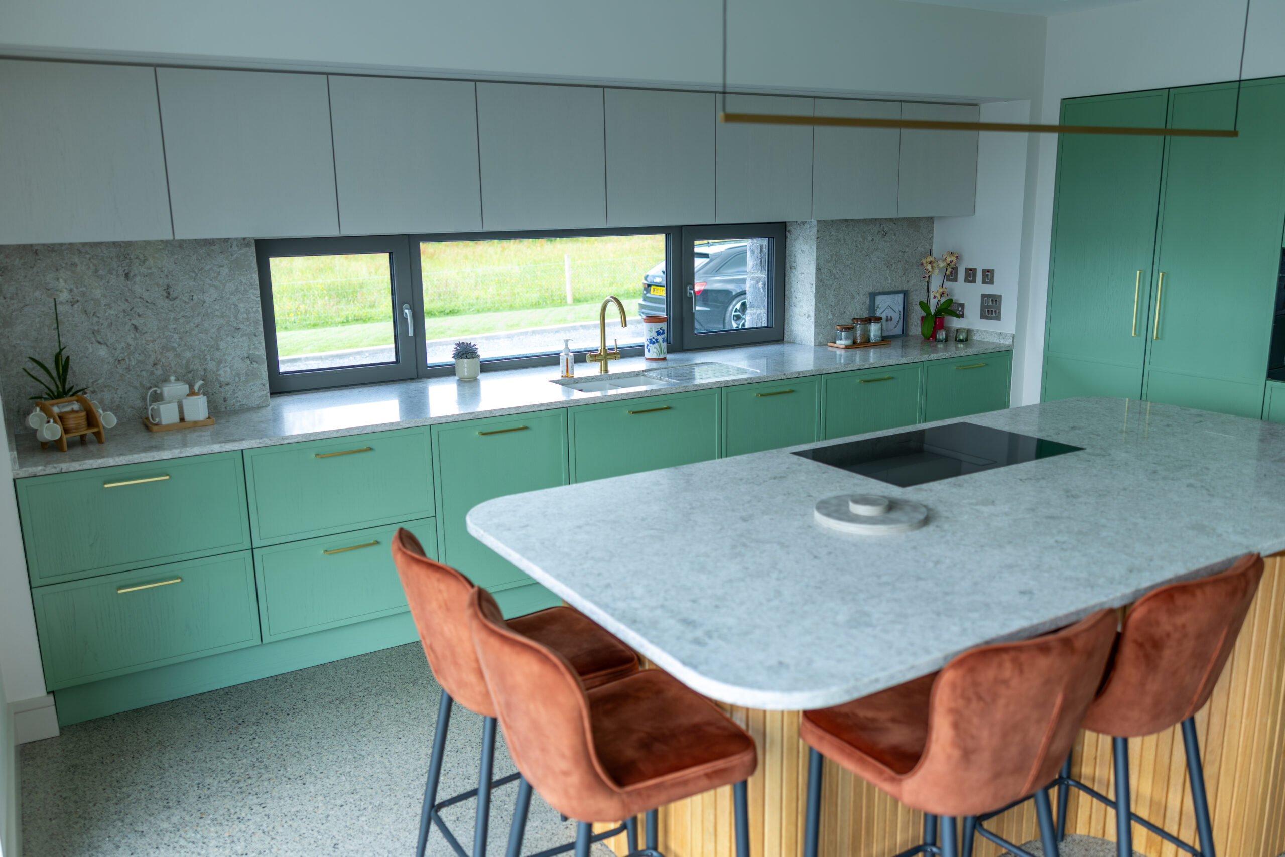 Wide angle kitchen with Berwin worktops