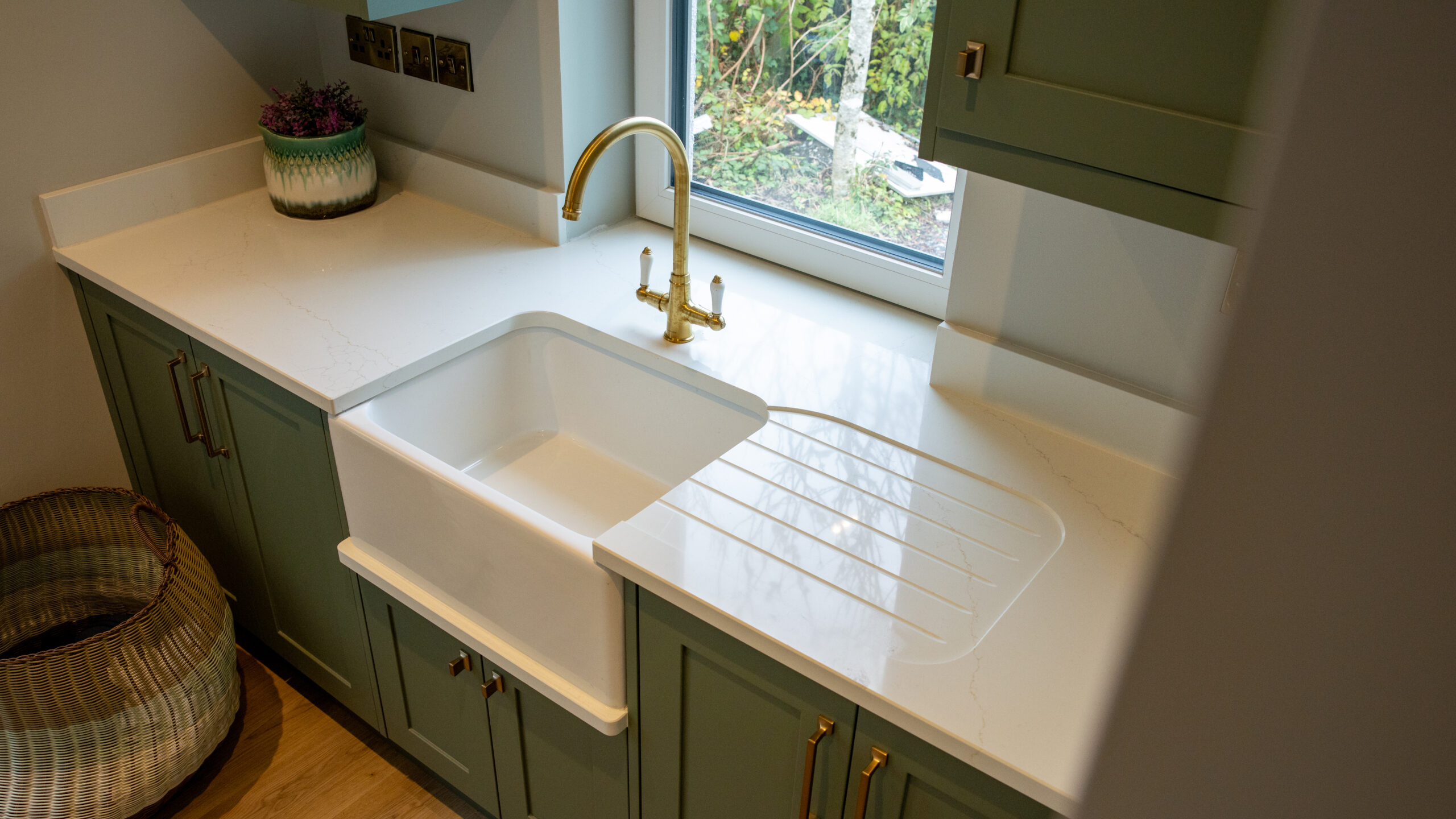 Modern kitchen worktop installation in Ireland by Not Just Granite